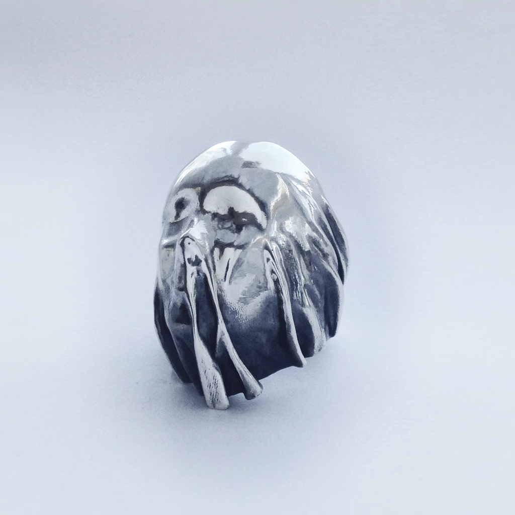 Solid Cast, Hallmarked 925 Sterling Silver, Shroud Ring