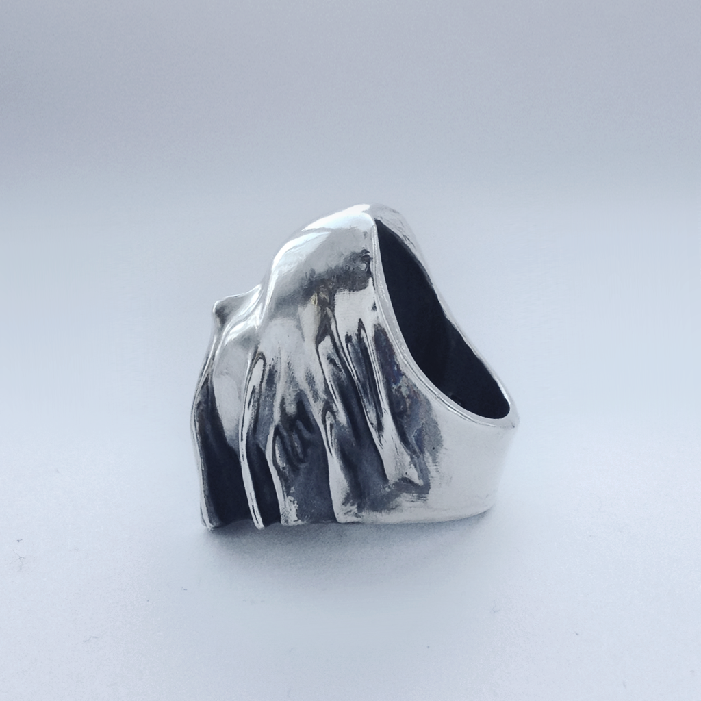 Solid Cast, Hallmarked 925 Sterling Silver, Shroud Ring